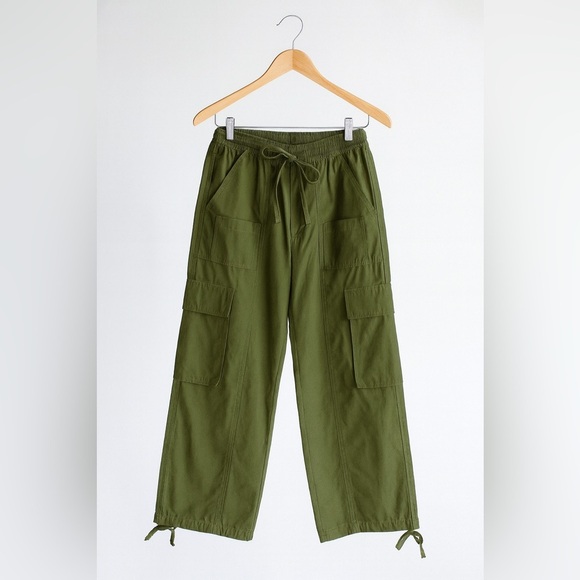 Aerie American Eagle Green High Waisted Go-For-It Baggy Cargo Pants Size XS NWT - Picture 1 of 9